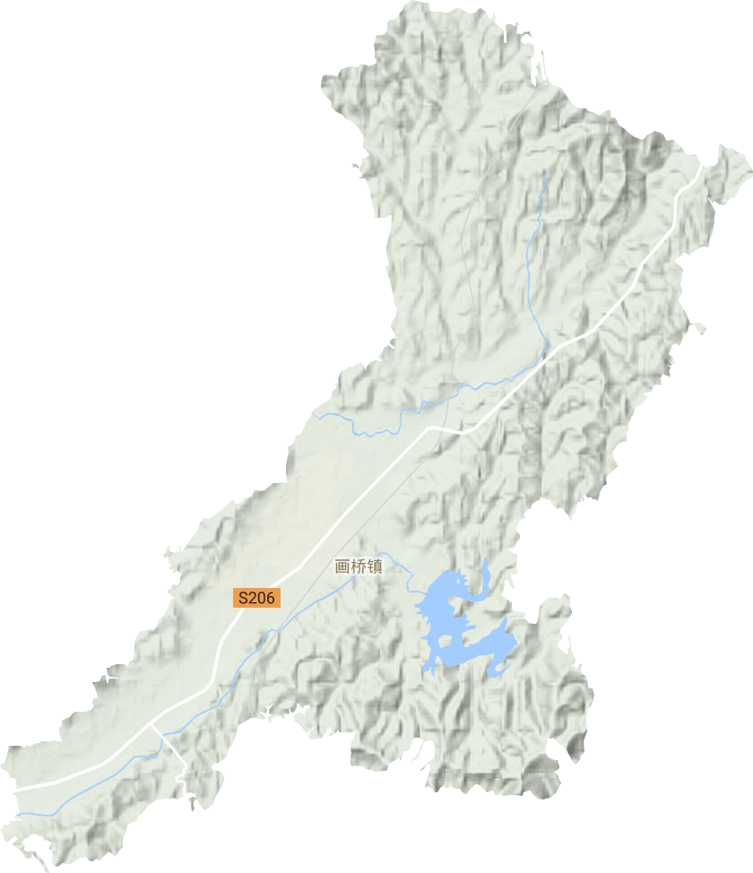 画桥镇地形地图