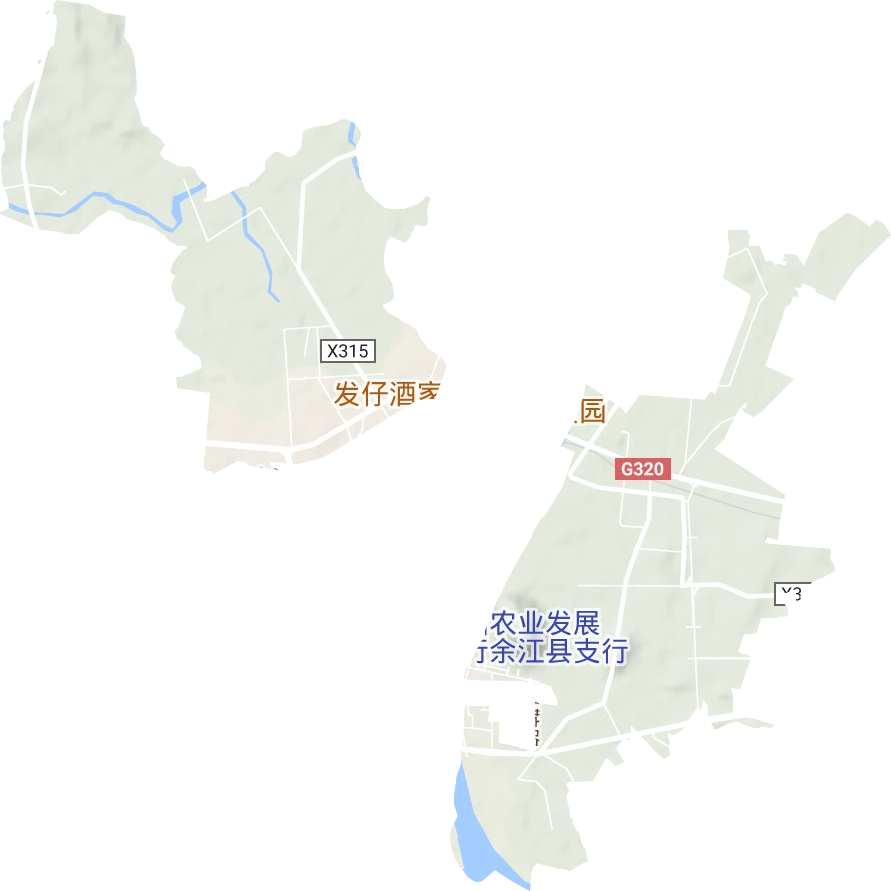 邓家埠水稻原种场地形地图