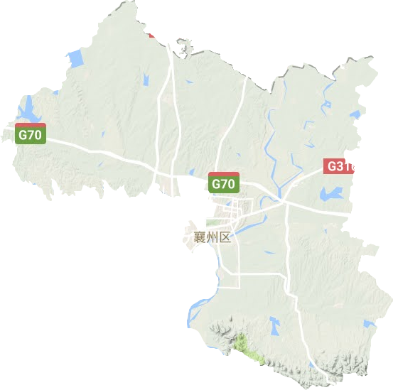 襄州区地形地图
