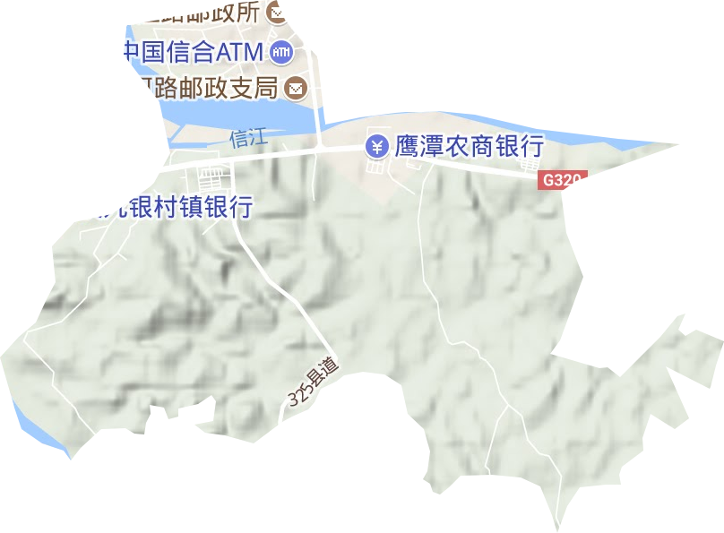 雄石街道地形地图
