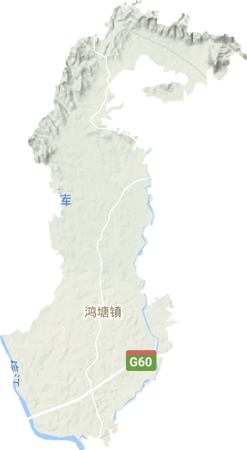 鸿塘镇地形地图