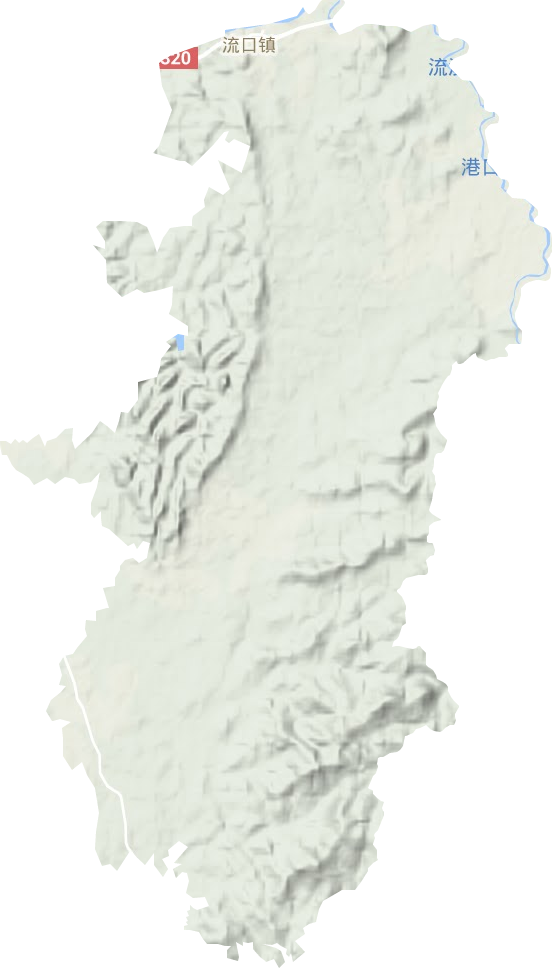 流口镇地形地图