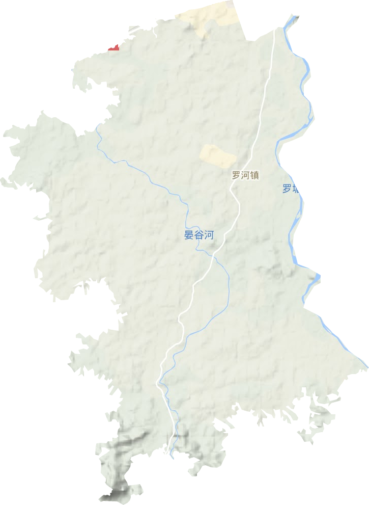 罗河镇地形地图