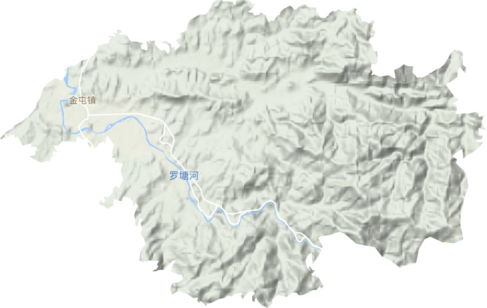 金屯镇地形地图