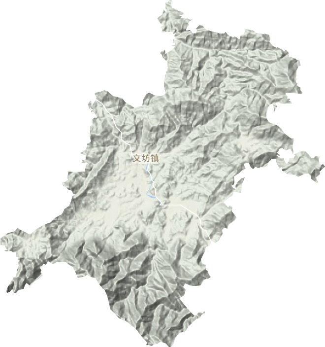 文坊镇地形地图
