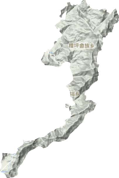 樟坪畲族乡地形地图