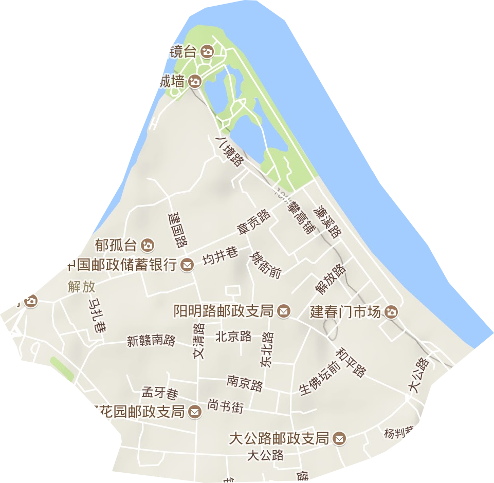 解放街道地形地图
