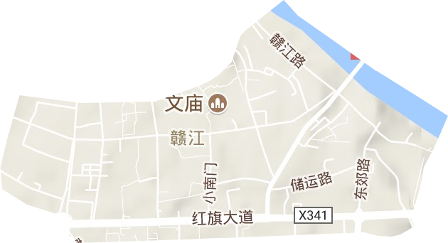 赣江街道地形地图