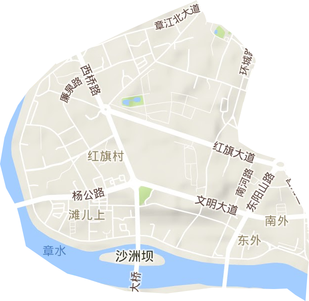 南外街道地形地图