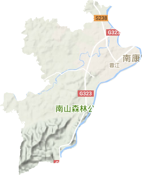 蓉江街道地形地图