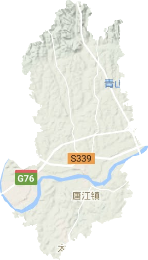 唐江镇地形地图