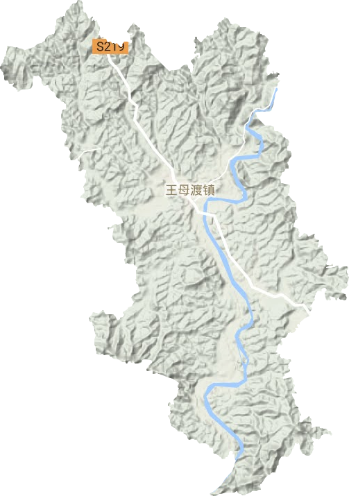 王母渡镇地形地图