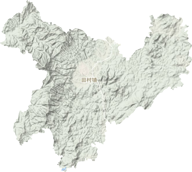 田村镇地形地图
