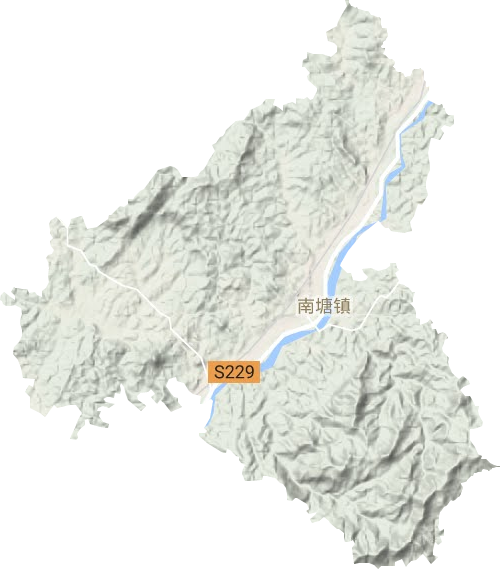 南塘镇地形地图