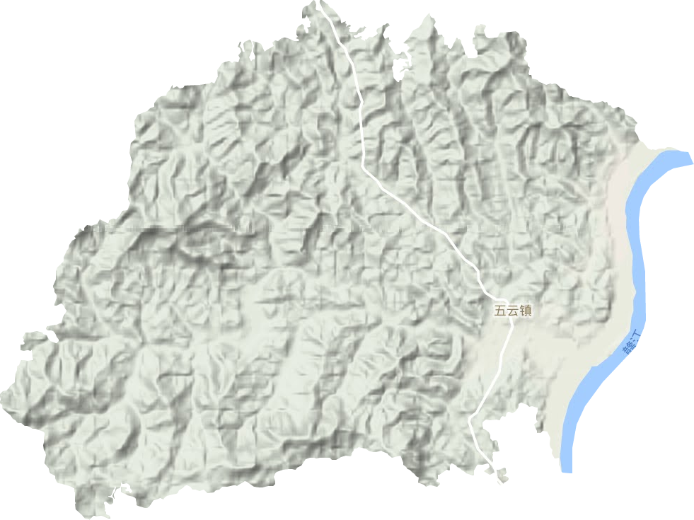 五云镇地形地图