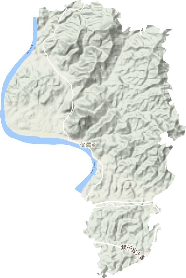 储潭镇地形地图