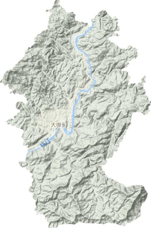 大埠乡地形地图