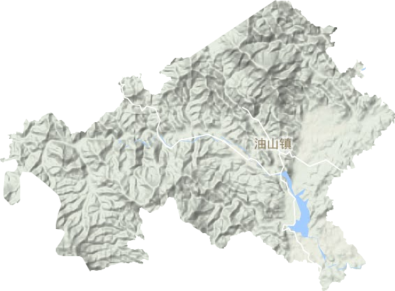 油山镇地形地图
