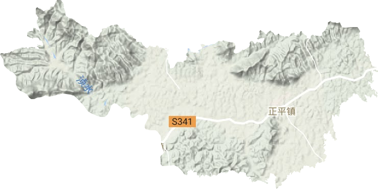 正平镇地形地图
