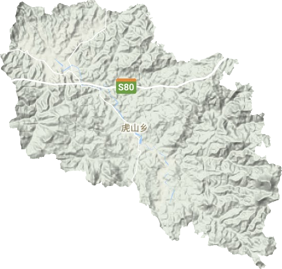 虎山乡地形地图