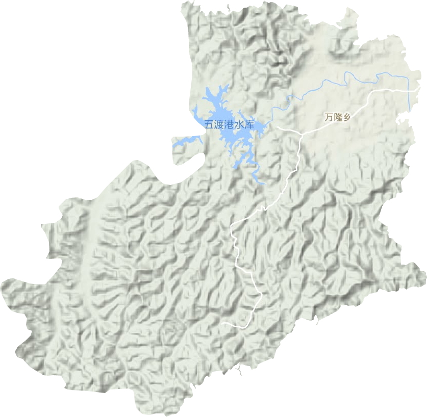 万隆乡地形地图