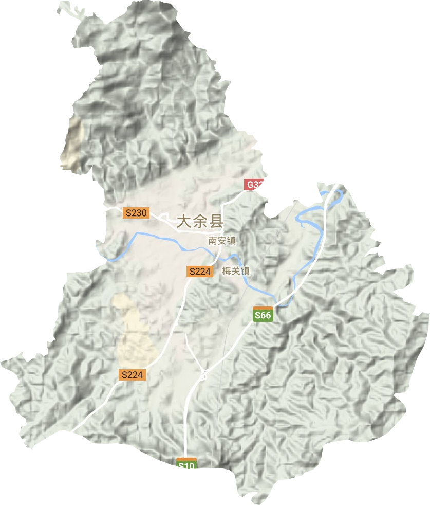 南安镇地形地图