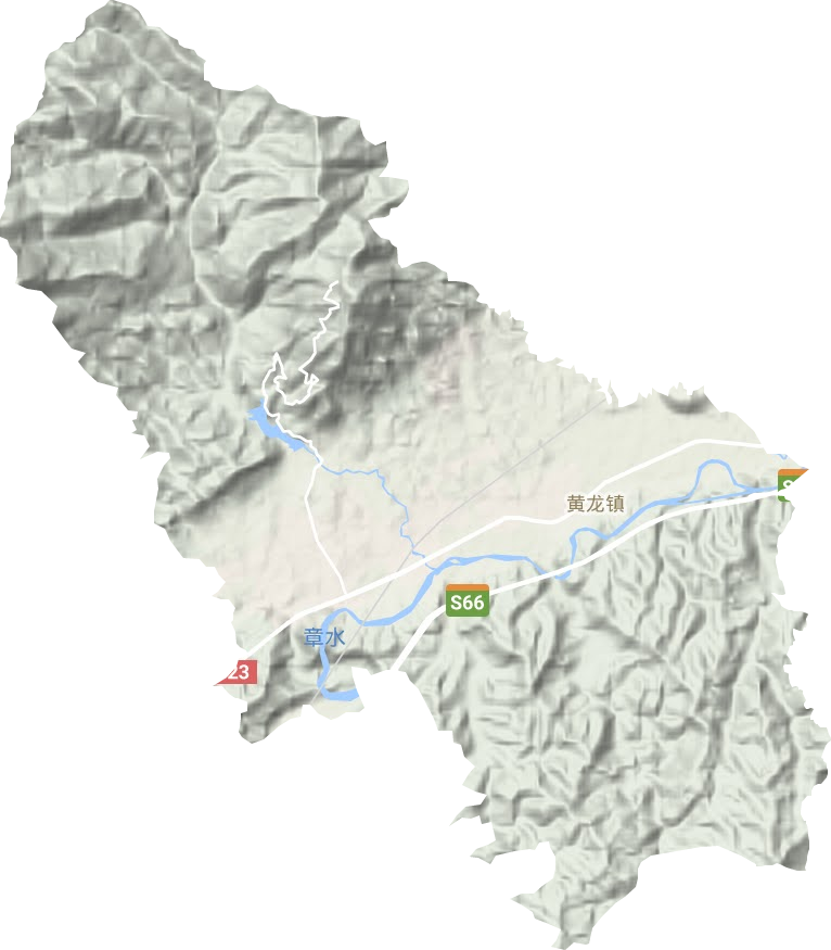 黄龙镇地形地图