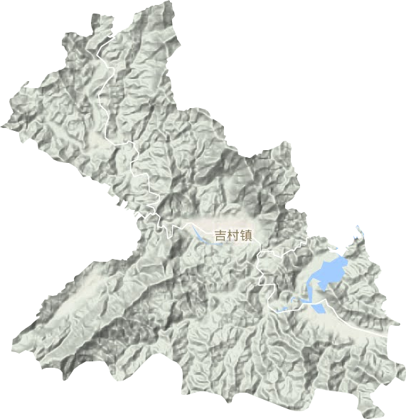 吉村镇地形地图