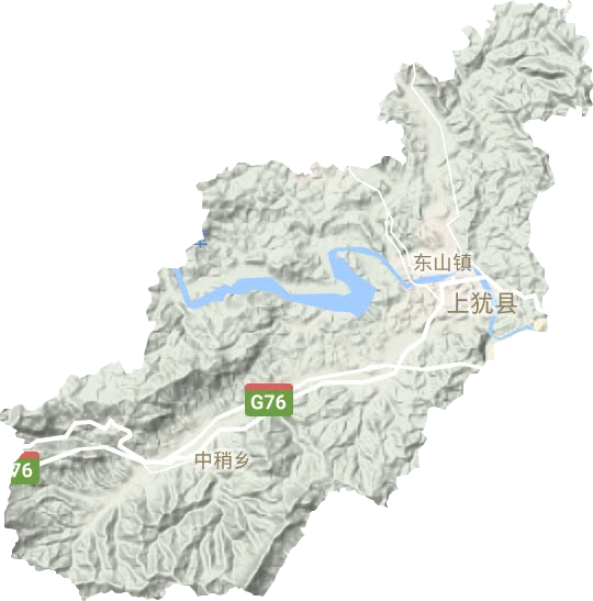 东山镇地形地图