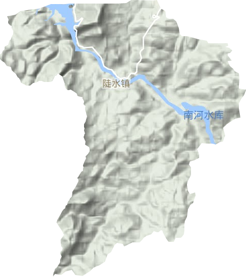 陡水镇地形地图