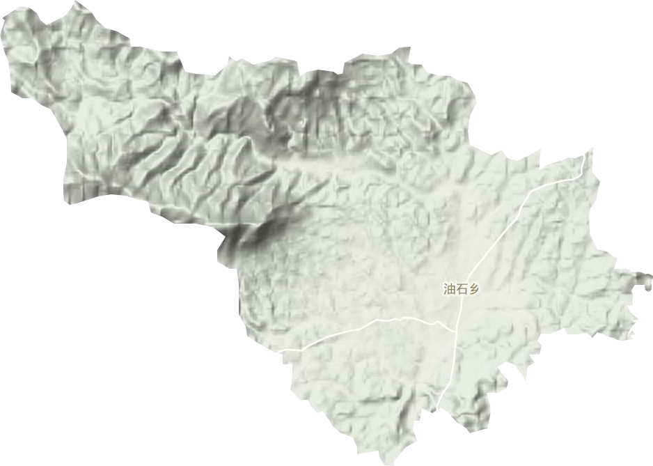 油石乡地形地图
