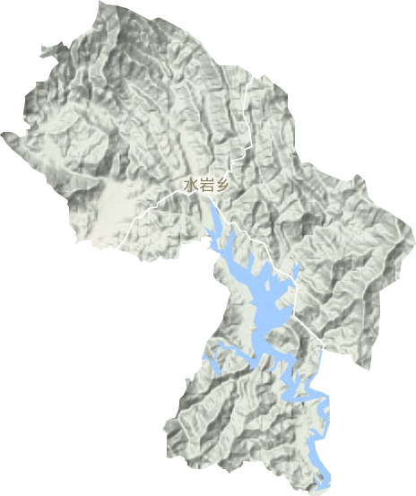 水岩乡地形地图