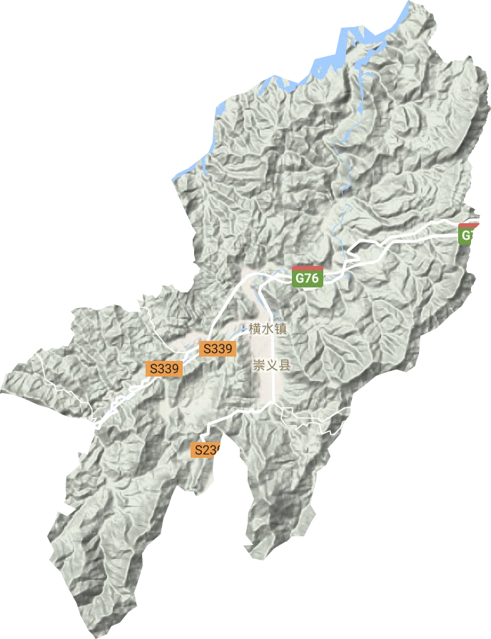 横水镇地形地图