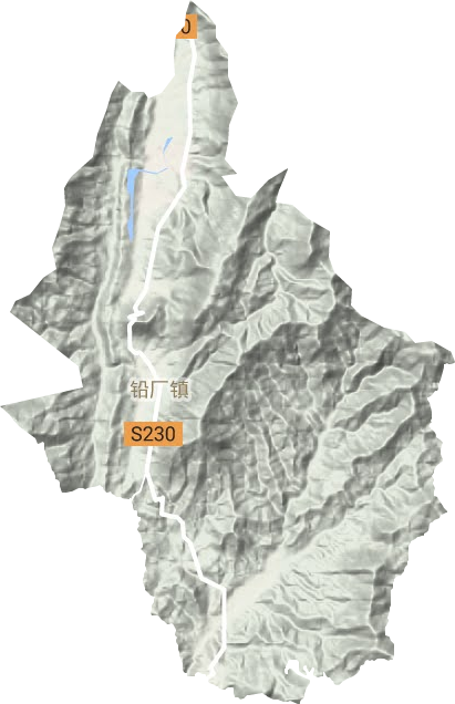 铅厂镇地形地图