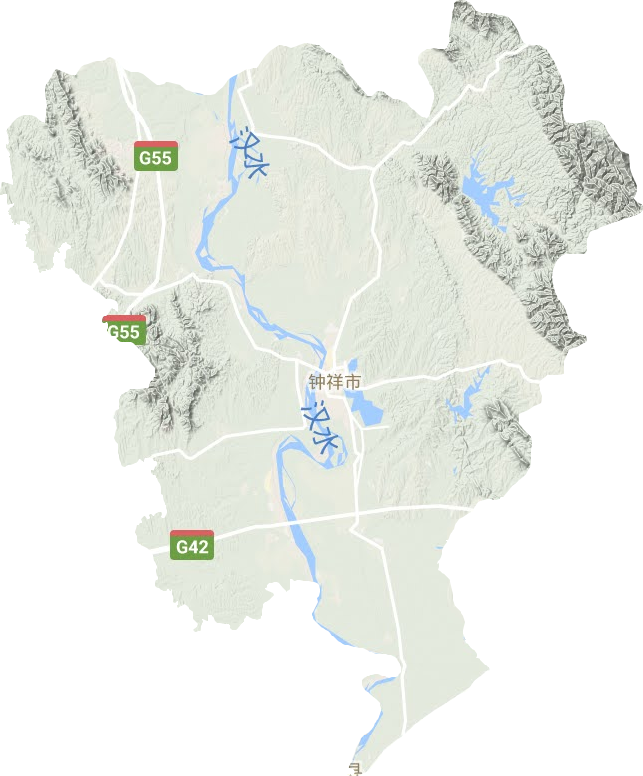 钟祥市地形地图