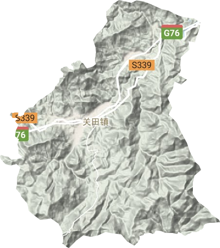 关田镇地形地图