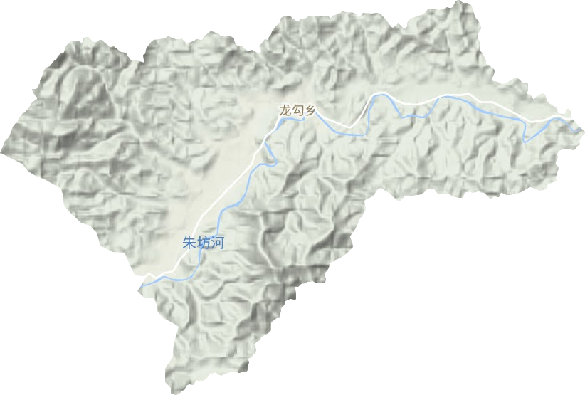 龙勾乡地形地图