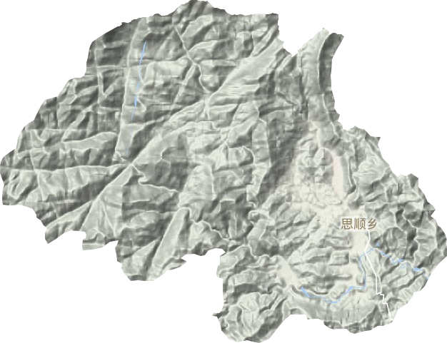 思顺乡地形地图