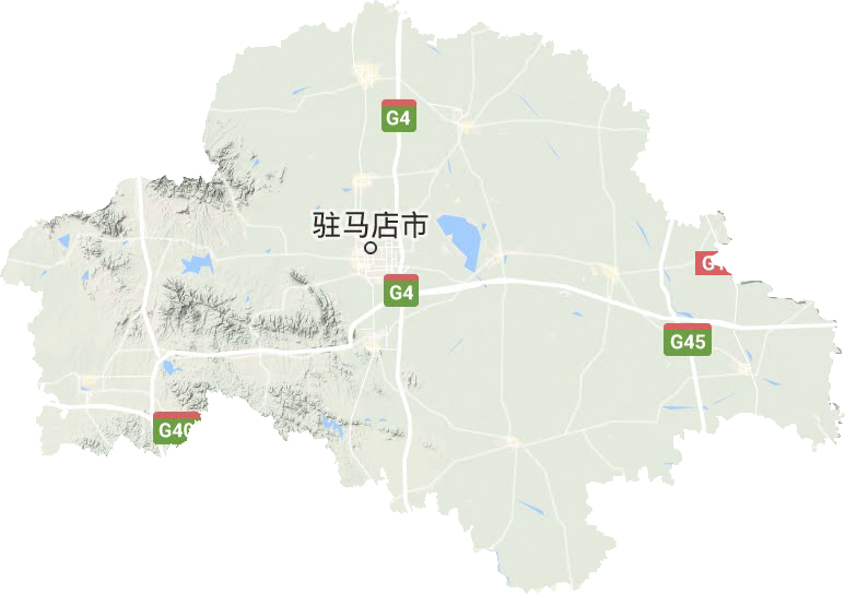 驻马店市地形地图