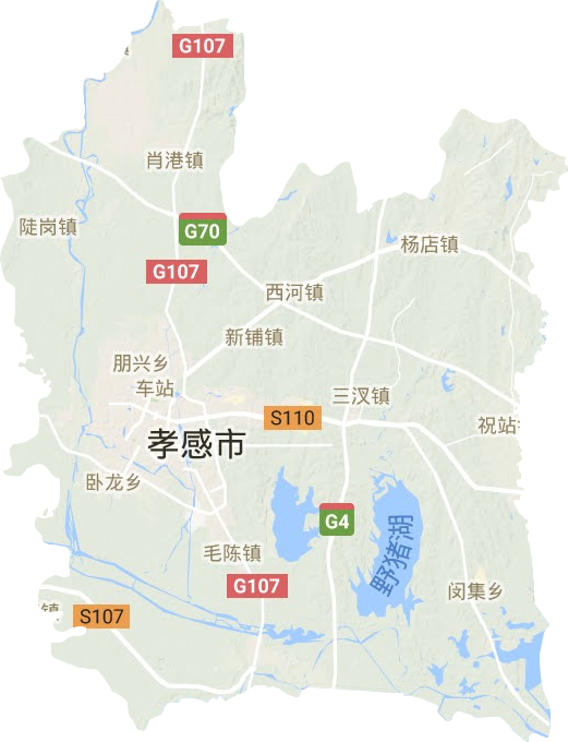 孝南区地形地图