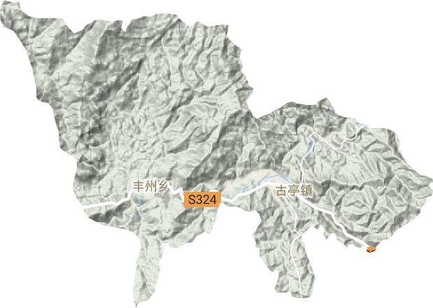 丰州乡地形地图