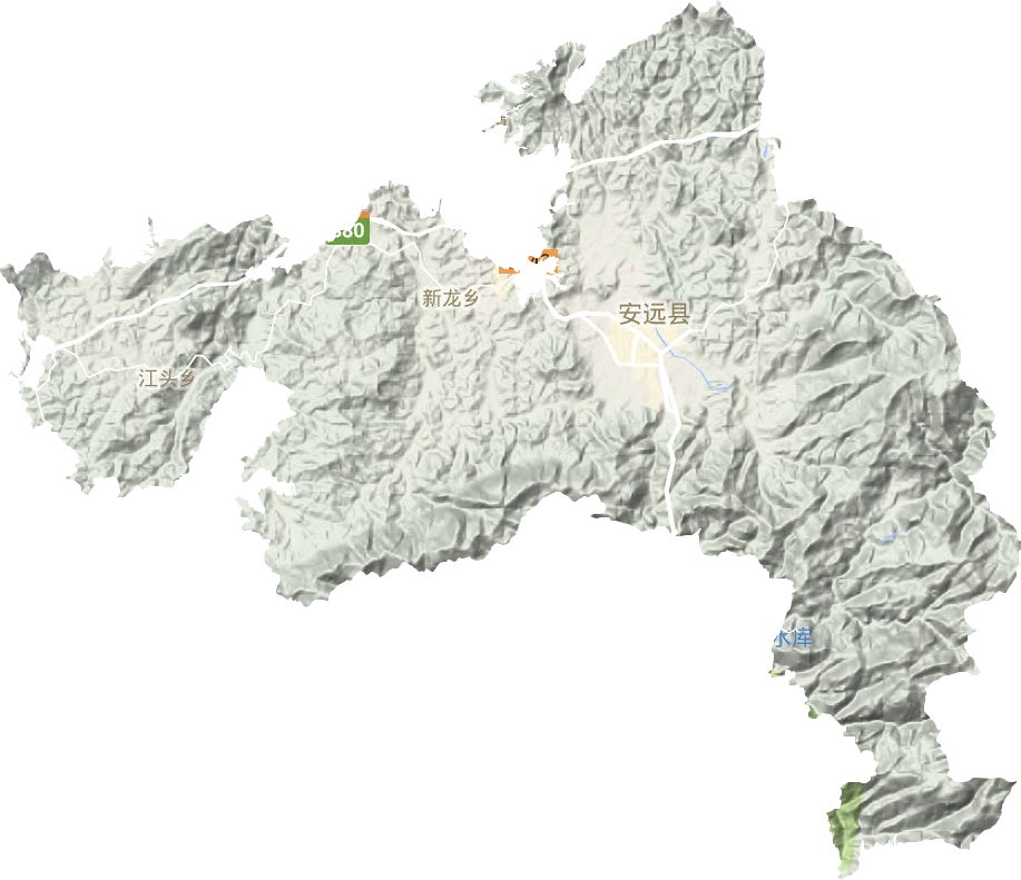 欣山镇地形地图
