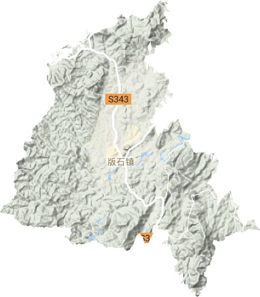 版石镇地形地图