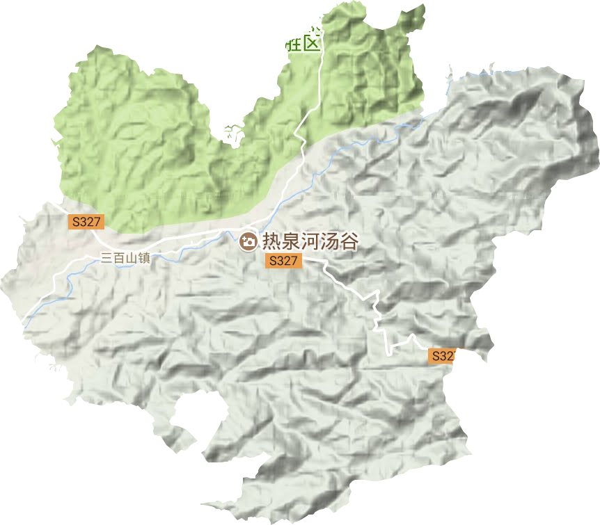 三百山镇地形地图