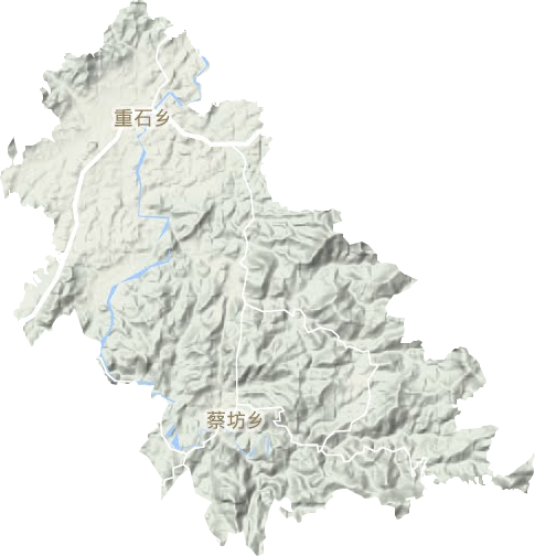 重石乡地形地图