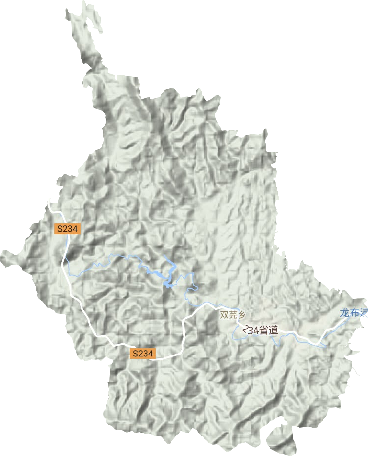 双芫乡地形地图