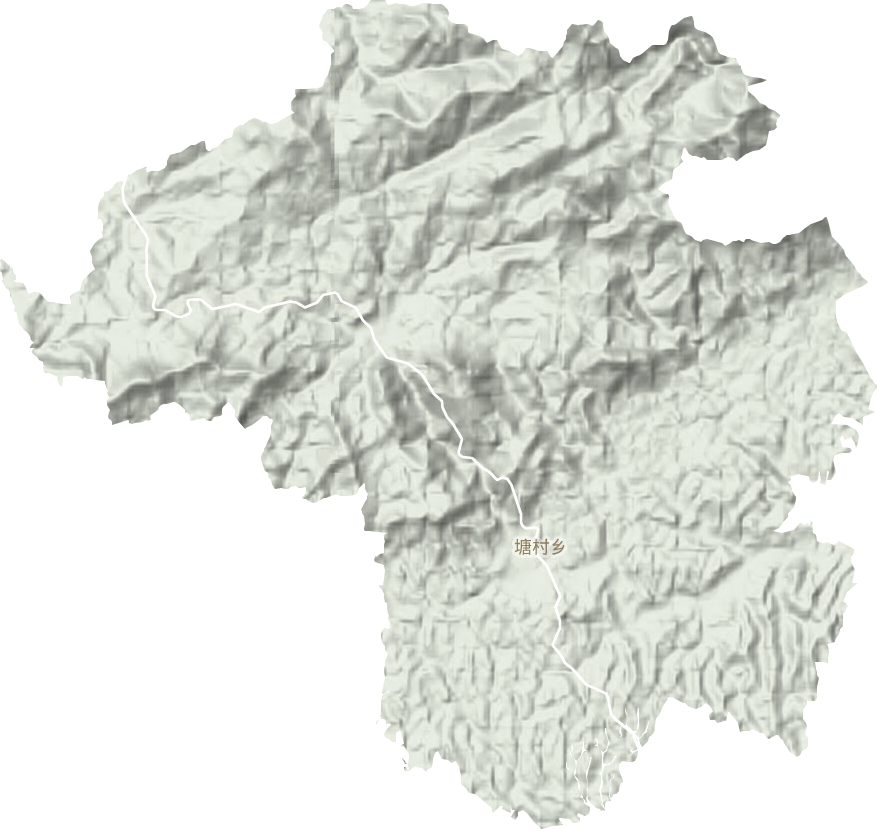 塘村乡地形地图