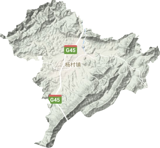 杨村镇地形地图