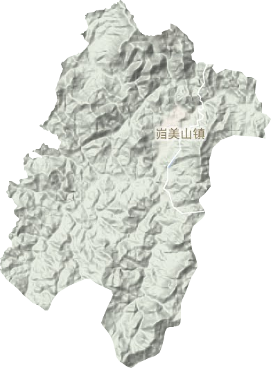 岿美山镇地形地图