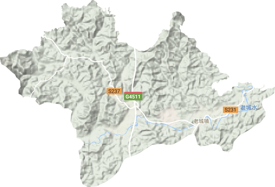 老城镇地形地图